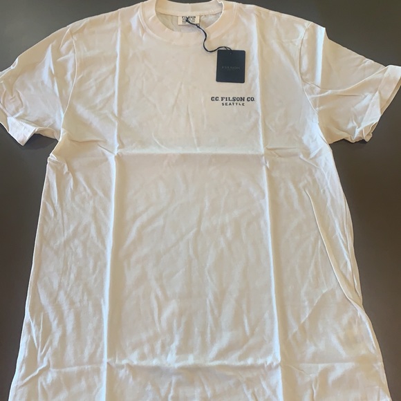 C.C. Filson S/S lightweight Outfitter T- Shirt, NEW, Made in the USA 🇺🇸, Cream - Picture 3 of 5
